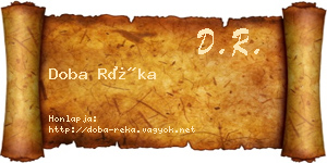 Doba Réka névjegykártya