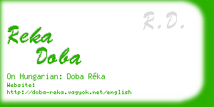 reka doba business card